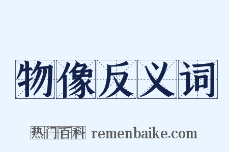 物像反义词是什么意思的图片